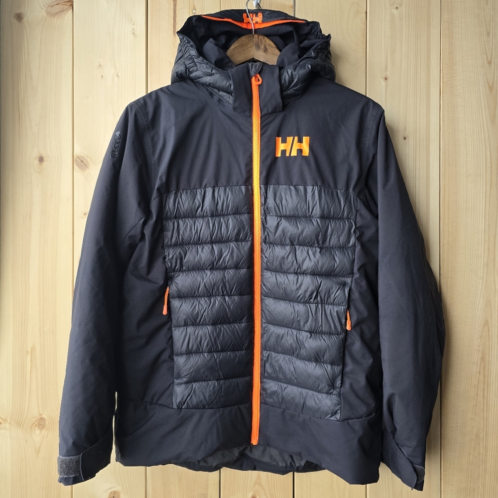 Helly Hansen Junior Summit Grey Black Youth Recco Winter Jacket